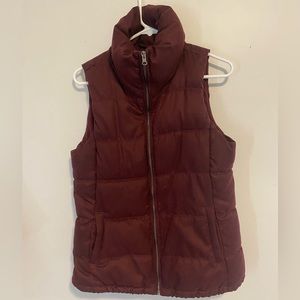 Maroon Old Navy Puffer Vest Fleece Lined Size Small